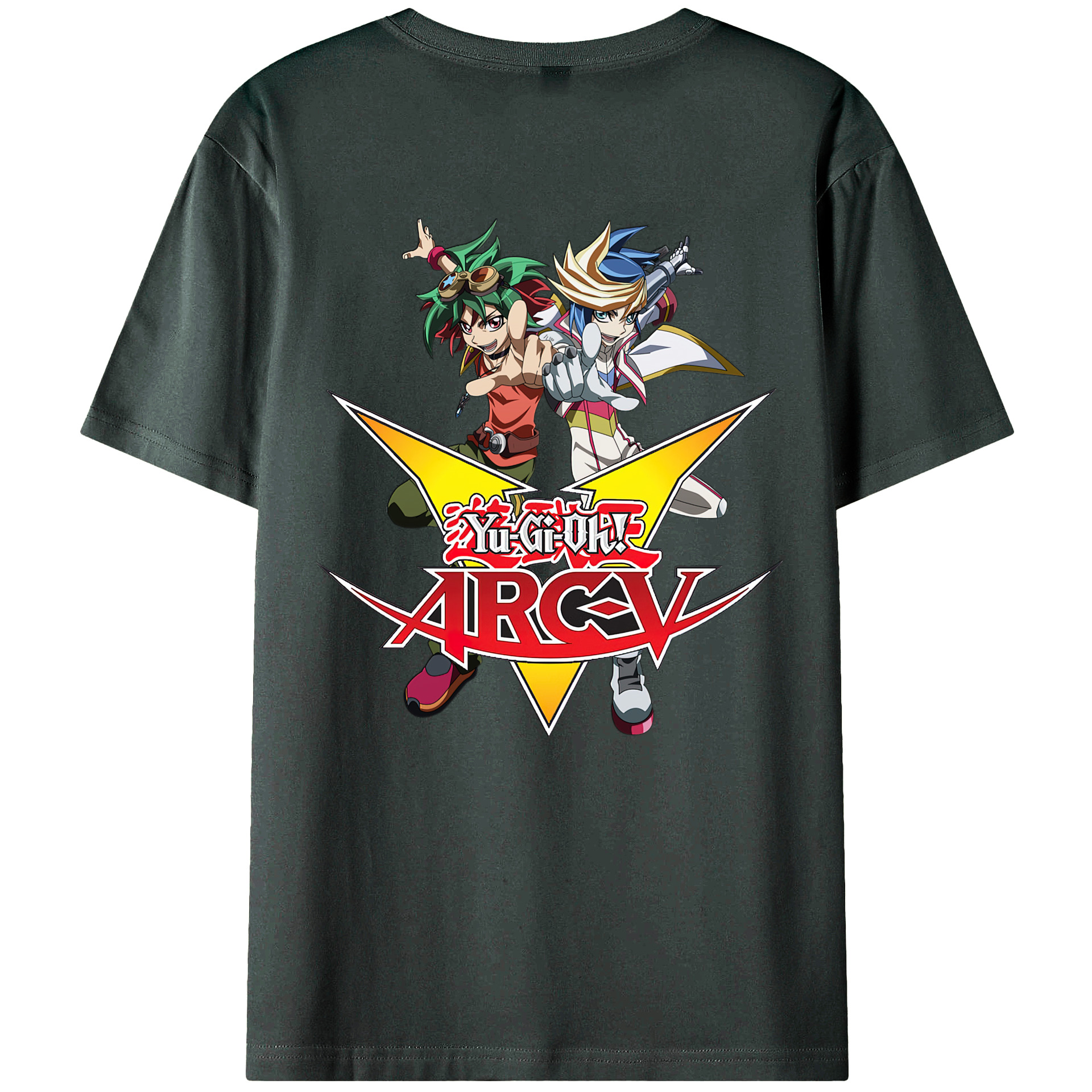 （画像用） 遊☆戯☆王 Yu-Gi-Oh! 綿100％ メンズ半袖Tシャツ（バックプリント） 通気性